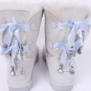 Ugg metallic winter bailey bow boots